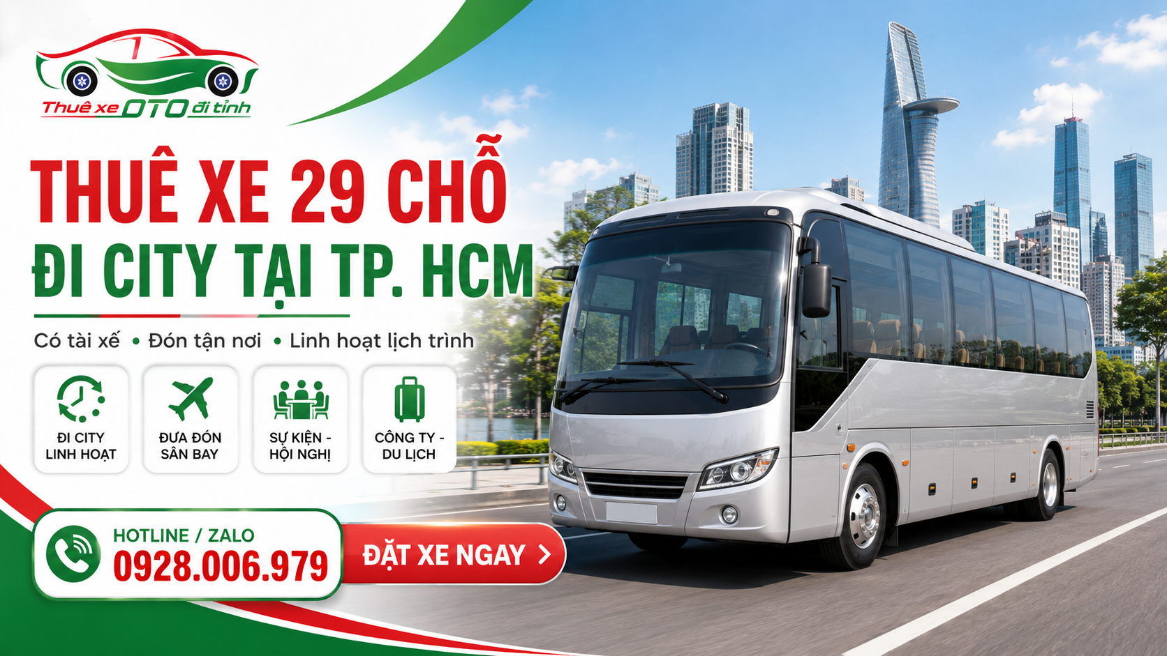 Thuê xe 29 chỗ đi city tại TP. HCM Thuê xe 29 chỗ đi city tại TP. HCM