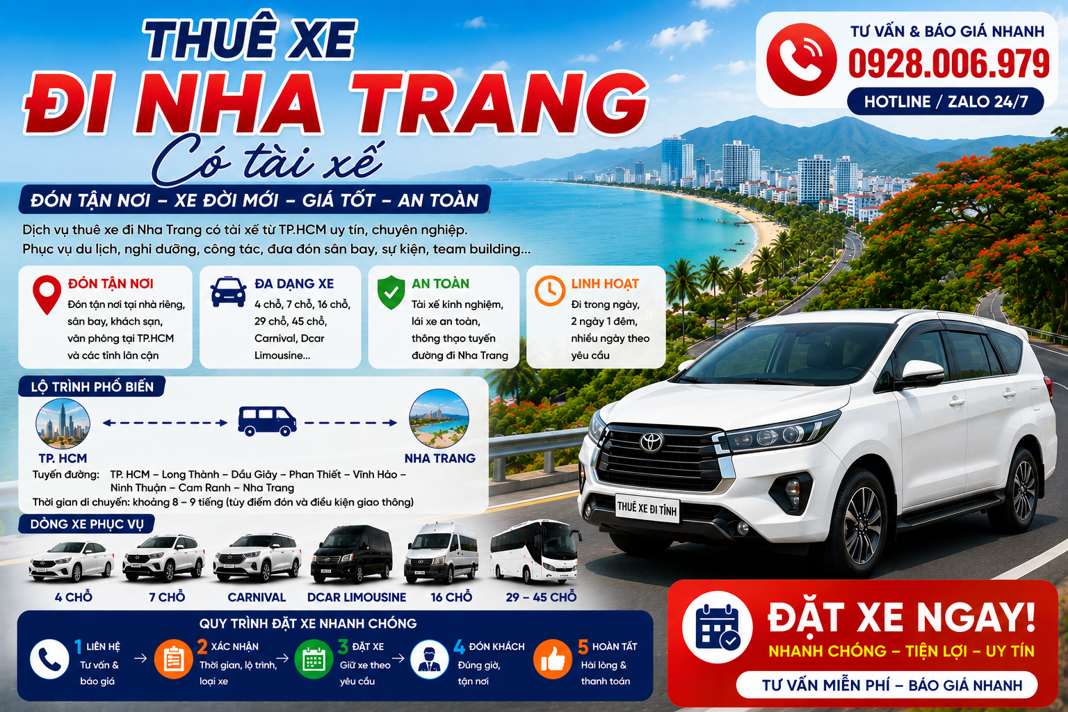 Thuê xe đi Nha Trang có tài xế