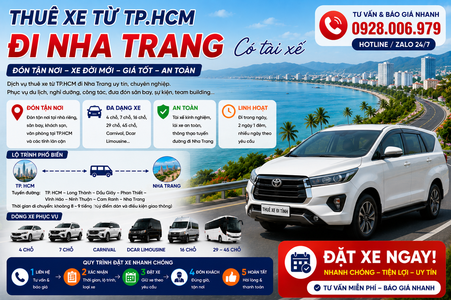 Thuê xe từ TP. HCM đi Nha Trang