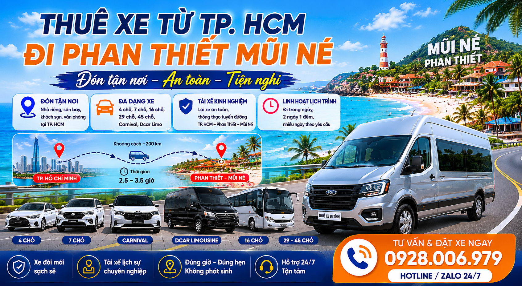 Thuê xe từ TP. HCM đi Phan Thiết Mũi Né Thuê xe từ TP. HCM đi Phan Thiết Mũi Né