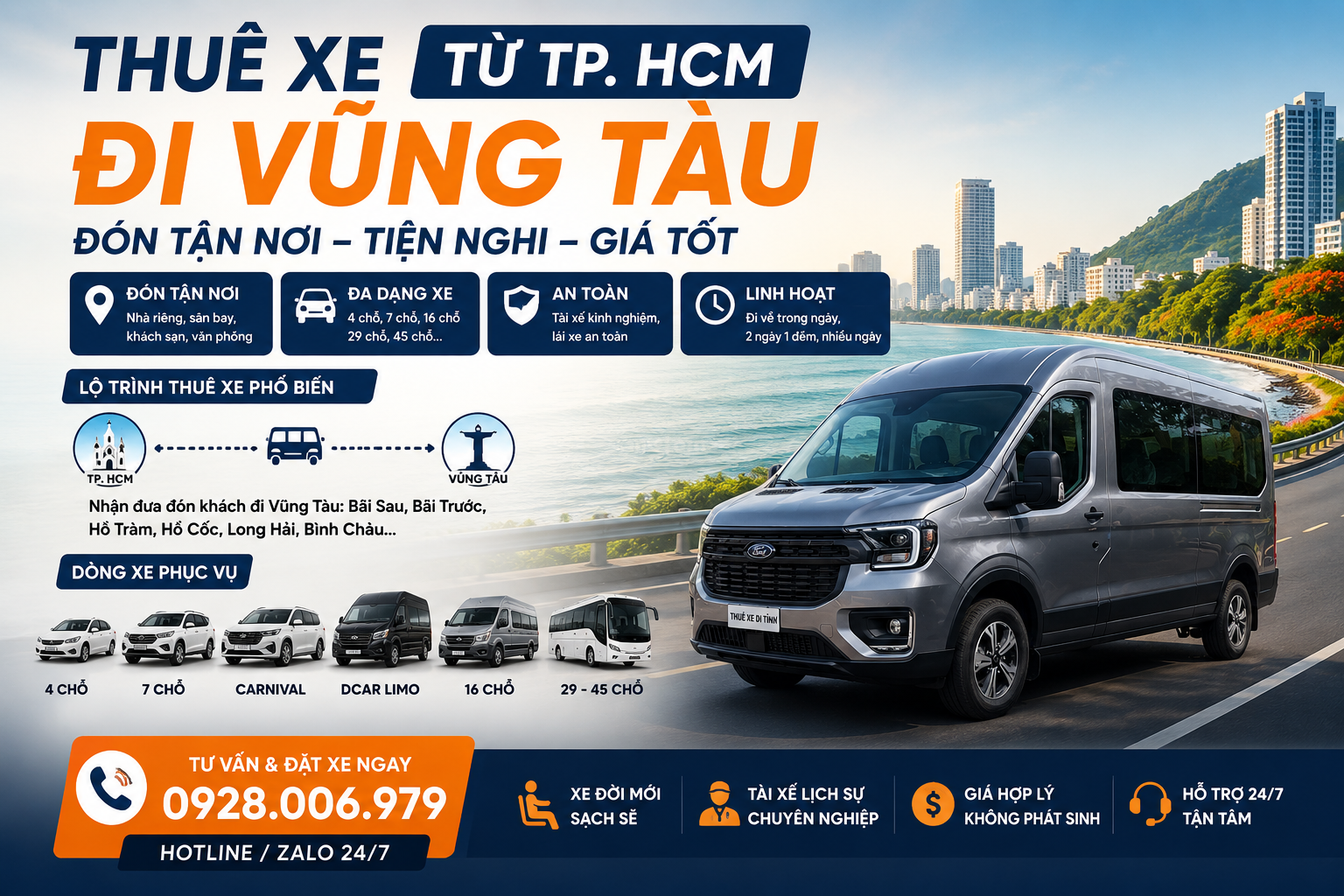 Thuê xe từ TP. HCM đi Vũng Tàu Thuê xe từ TP. HCM đi Vũng Tàu